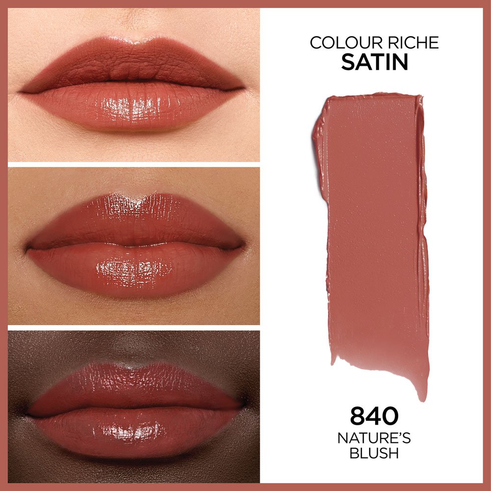 Loreal Cosmetics Lip Colour Riche Satin Lipstick 840 NaturesBlush 071249045961 AV77